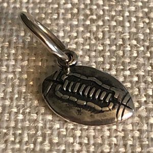 Grace & Heart football charm / pendant 925 Sterling silver nickel…